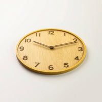 Clock with 3D Numerals Easy-to-Read Frameless Wall Clock Sleek for Bedroom