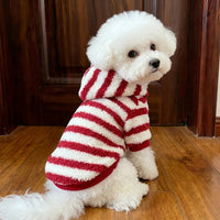 Pet Vest Striped Dog Clothes for Small Breeds, Warm Cat Coat and Dog Shirts for Puppy Clothes, Striped Pattern Casual Style, Unisex Size XS-S
