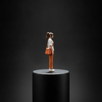 Miniature Female Figurine Standing 1/64 Scale Figure Realistic for Photographers