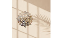 Metal Wall Decor Gold-Toned Headboard Sign Cut for Entryway, Decorators