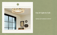 Dimmable LED fandelier, quiet motor