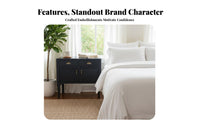 Single-Drawer End Table with Shelf Rustic Country look Nightstand Vintage Design Multi-Functional for Students, Hallway