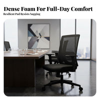 Ergonomic Mesh spinal Chair Thick Padded Seat Workplace Seating for Remote Workers