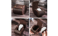 Vintage Watch Storage Box Portable Leather Watch Box Lightweight Organizer Single for Travelers