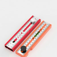 Foldable Depth Ruler Compact Folding Depth Gauge Rotatable Knob for Woodworkers