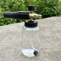 Car Wash Foam Sprayer for Professional Car Detailing, High Pressure Car Foam Lance with Transparent Bottle, Quick Release Aluminum Washing Tool