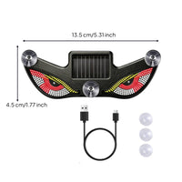 Solar-Powered Car Window Light Decorative Suction Cup Mount Evil-Eye Car Light