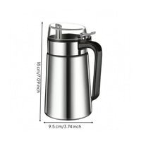 Stainless Steel Oil Pot Side Handle Flip-Top Oil Pot Easy to Clean for Cooking