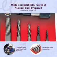 Screw Extractor Set, High Hardness Bolt Remover, Damaged Screw Removal Tool for Workshop, DIY Projects, Mechanical Repairs