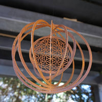 Metal Wind Weather Resistant Foldable Metal Spiral Ornament Artisanal