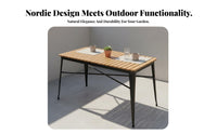 Nordic Design Garden Table and Chairs Waterproof Balcony Furniture Set Sun-Proof Outdoor Dining Set Weather-Resistant for Homeowners, Apartment Dwellers, Cafe Owners, Courtyard, Yard, Poolside, Indoor