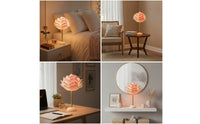 Floral Rose Table Lamp Corded Flower Table Lamp Decorative Ambient for Bedside, Bedroom, Nightstand