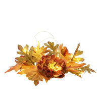 Floral Wreath with Maple Leaves Reusable Candle Holder Wreath Realistic