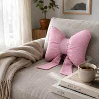 Decorative Bow Pillow Padded Bow Cushion Stitched for Bed