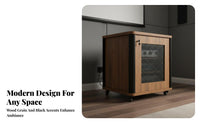 1 Piece Home Theater Amplifier Rack Audio Equipment Cabinet Professional Audio Rack Heavy-duty Casters Lockable Door with Wheels Suitable for Audiophiles Djs KTV Room Studio