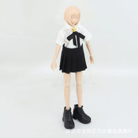 1/12兵人衬衫短裙6寸BJD12分娃衣服手办模型机娘SHF可动人偶衣服