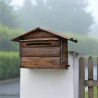 Rainproof Wooden Mailbox Weather Resistant Home Decor Easy Installation