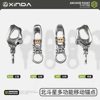 Xinda H-Series Beidou Star Descender Multi-Function Controlled Descent Device for High-Altitude Work with Adjustable Cowtail and Mobile Anchor