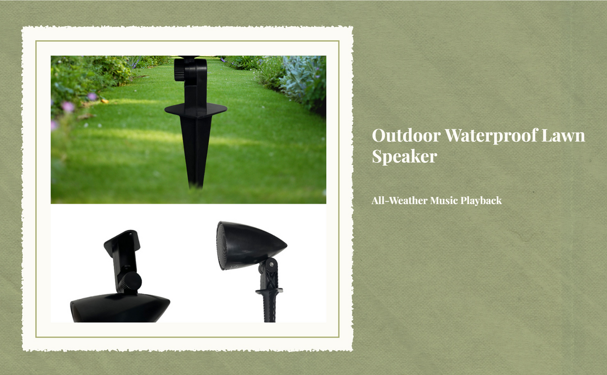 Waterproof garden speaker stake