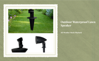 Waterproof garden speaker stake