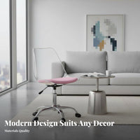 Armless Transparent rotating Chair Height Adjustable Transparent Caster Chair