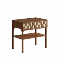 Two-Tone Fluted Door Chest Multi-Functional Accent Cabinet for Bedroom, Entryway