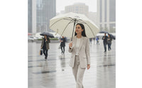 Promotional Umbrella with Curved Handle Customizable Long Shaft Umbrella Sturdy Windproof for Advertisers, Advertising Campaigns