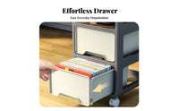 Slim Rolling Storage Cart Space-Saving Narrow Rolling Rack Multitier Design