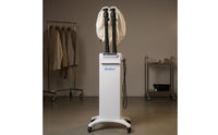 Floor Standing Hair Steamer Wheeled Base Hooded Hair Steamer Salon Equipment Cabinet Style Touch Control