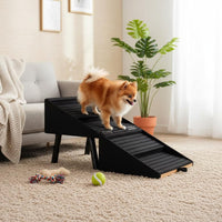 2-in-1 Dog Ramp Stool Non-Slip Surface Foldable Pet Ramp for Bedroom, Small Dogs