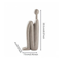 Abstract Human Statue Handmade Person Sculpture Textured Finish Home Decoration for Office