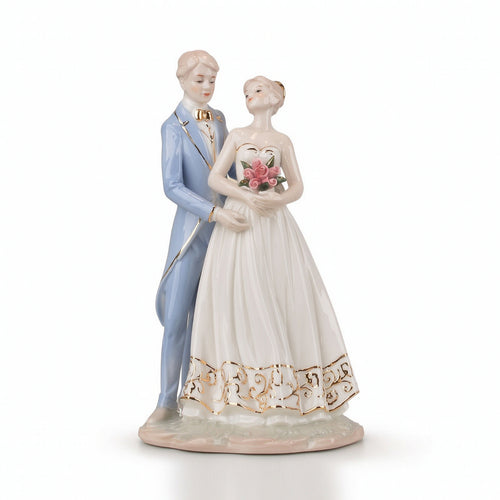 Bride and Groom Figurine Elegant Sculpture Charming for Engagement Party