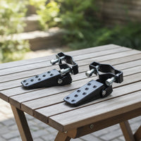 Motorcycle Rear Foot Pegs Black Rear Foot Pegs with Bracket Sturdy Footrests for Motorcyclists