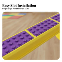 Develops Coordination Kids Balance Bridge Non-Slip Surface Kids' Modular Balance Path Indoor & Outdoor Play Sensory Stepping Stones Endless Configurations for Preschoolers, Toddlers, Kindergarten, Playroom