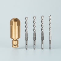 Knurled Wrench to Drill Adapter with Bits Anti-Slip Square Shank Adapter with Metal Chuck Converter Secure for DIYers, Mechanics, Handymen, Workshop, Wall Drilling, Home Improvement
