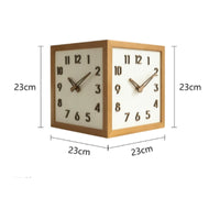 Double-Sided Corner Clock Modern Minimalist Home Decor Decorative