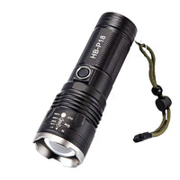 Zoomable White Laser Flashlight with Power Bank Function, 15W, Waterproof