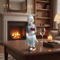 2 Pieces Elderly Couple Statue Romantic Charm Old Couple Figurine Compact Size
