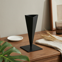 Geometric Vase Decorative Iron Vase Stylish for Living Room, Decorators