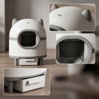 Large Capacity Smart Litter Box with App Control Safe Pet Supply for Living Room