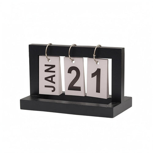 Desktop Flip Calendar Tabletop Metal Frame Calendar Decorative Desktop Decor