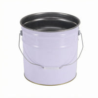 Tin Pail Glossy Finish Painted Metal Pail Rolled Rim