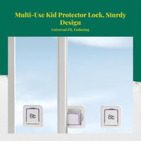 Kid Protection Sliding Door Lock, Panel Security Lock, childproof Sliding Glass Door, Strong glue, Easy Installation, Effortless Mounting