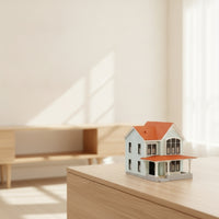 Two-Story House Model Hobby Grade 1:64 Miniature House Assembled Diorama Building for Hobbyists