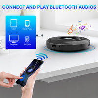 Portable CD Player with Bluetooth, USB, MP3, Dual Speakers
