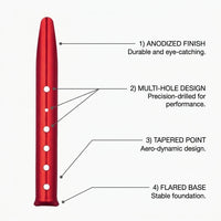 Heavy Duty Tent Pegs Metal, 31cm Aluminum Stakes for Hard Ground, Camping Pegs for Tents and Tarps,  - Image 4