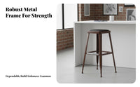 factory-and and design Backless Counter Stool full-metal Construction Indoor Seating for Cafe