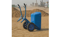 Garden Dump Cart Tilting Tipping Cart Wheelbarrow with Tipping Tub Metal Garden Trolley Manual for Gardeners, Gardens