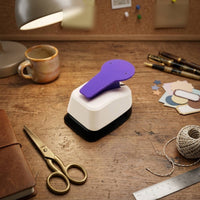 Single Hole Punch Compact Lever Crafting Tool Portable Single Hole Perforator for Teachers, Card Making, Home Crafting, Classroom