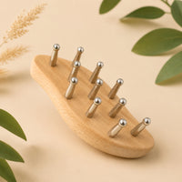 Wooden Gua Sha Comb with Steel Pins Travel Friendly Gua Sha Comb Relief for Adults